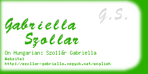 gabriella szollar business card